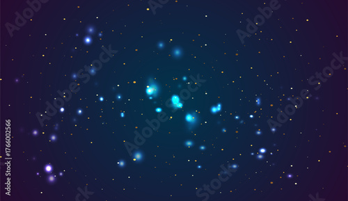 Purple galactic background is a magical theme for your design.