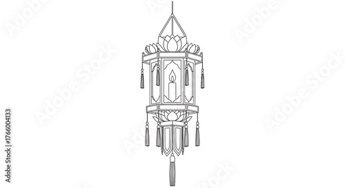 Elegant Asian Lantern Design.