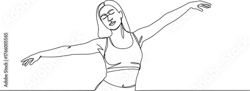 Vector art of woman in yoga pose