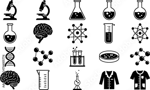 Vector art of assorted science and medical icons