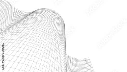 Abstract architecture vector 3d illustration