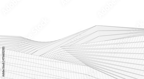 Abstract architecture vector 3d illustration