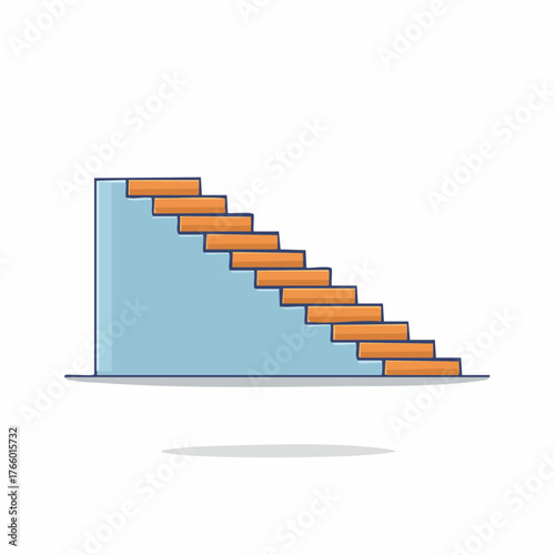 Minimalist depiction of descending stairs symbolizing transitions or progress