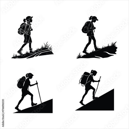 Hike Girl SVG