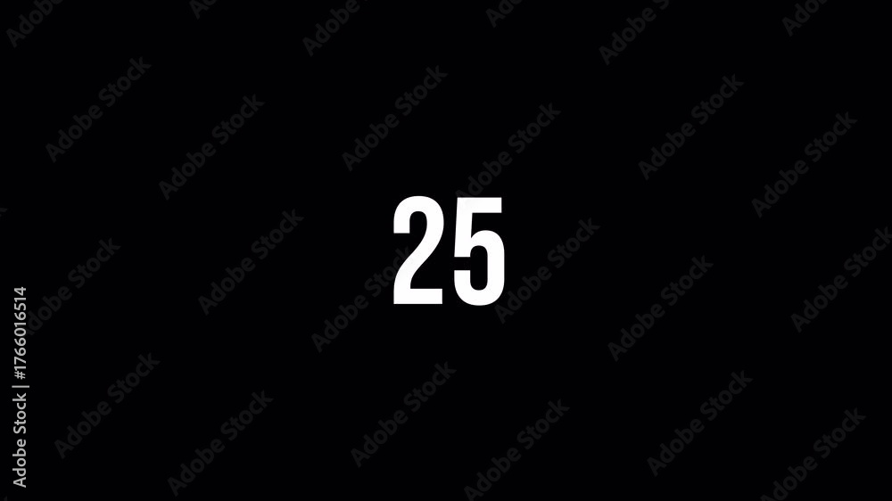 30 Second Countdown Timer - Minimal White Circle Outline Clock Animation (30 to 0) | Alpha Channel Motion Graphic