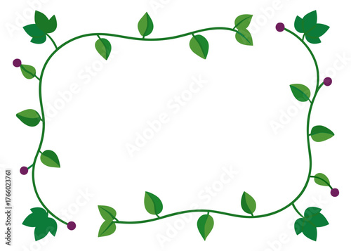 frame with leaves