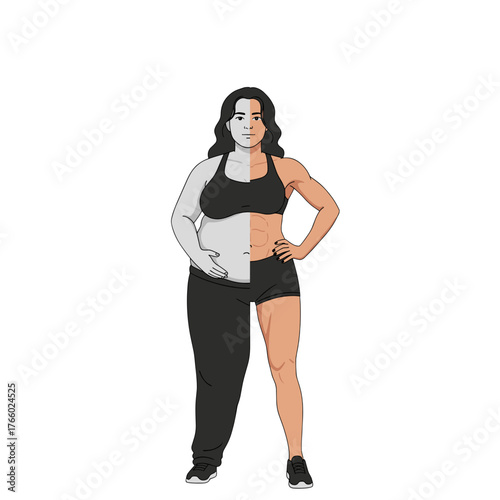 Woman Body Transformation- Fitness Progress and Weight Loss