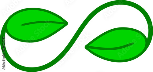 A symbol of the endless cycle of life, represented by green leaves. Represents the harmony of people with nature and a sustainable path to development