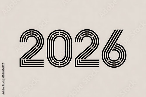 Bold, stylized numbers 