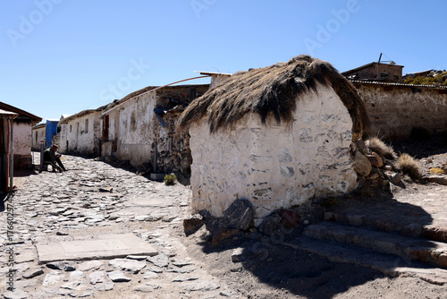 The pretty village of Parinacota, Chile