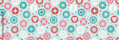 Fotografía Colourful Christmas seamless texture in modern style