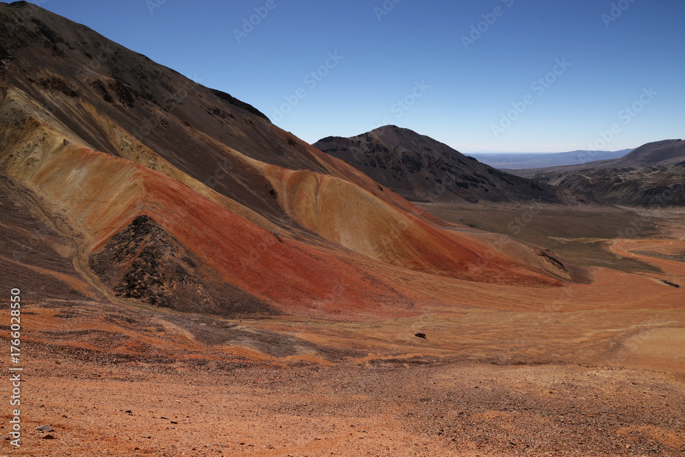 Naklejka premium The extraordinary colors of Suriplaza 5200 meters above sea level, Chile