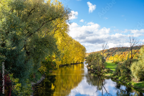 Nebenarm der Donau im Herbst