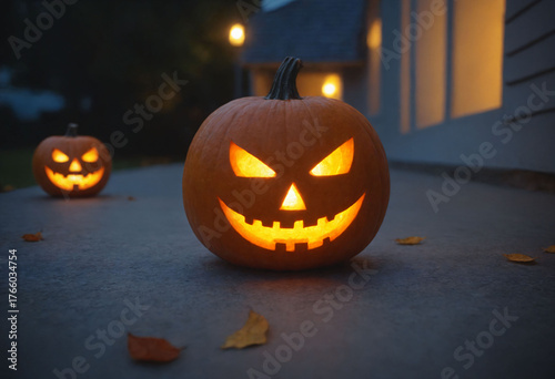 halloween pumpkin on a black background