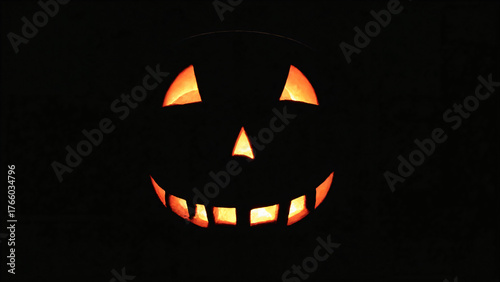 halloween pumpkin on black background