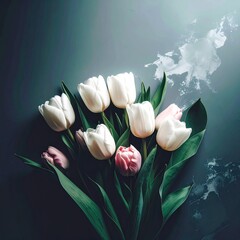 beautiful colorful flowers border frame background with copy space, graphic resource