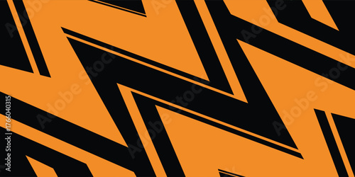 orange black brush wrap car sticker pattern banner abstract sporty lines black orange. eps 10