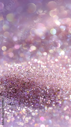 Sparkling Pink Glitter Creates a Dreamy Background With Soft Bokeh Effects for Artistic Projects