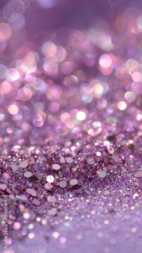Sparkling Pink Glitter Creates a Dreamy Background With Soft Bokeh Effects for Artistic Projects