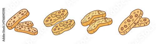 Delicious biscotti cookies italian almond biscotti twice baked cookies crunchy dessert snack food