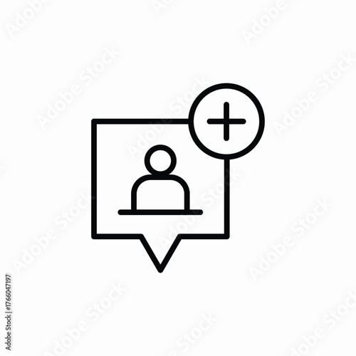 add user follow icon sign vector