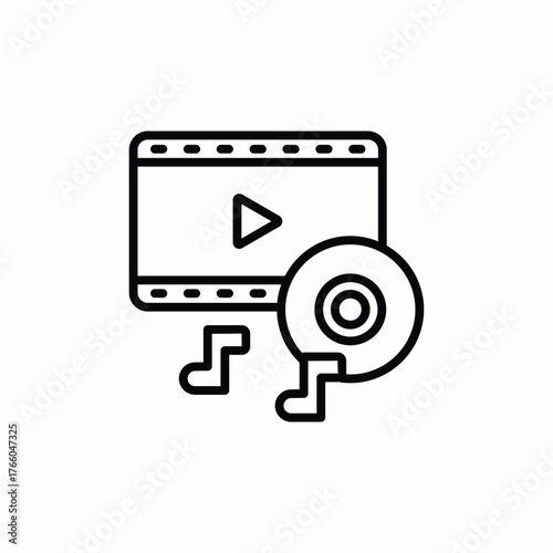 music video production icon sign vector