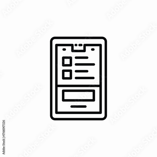 mobile app checklist icon sign vector