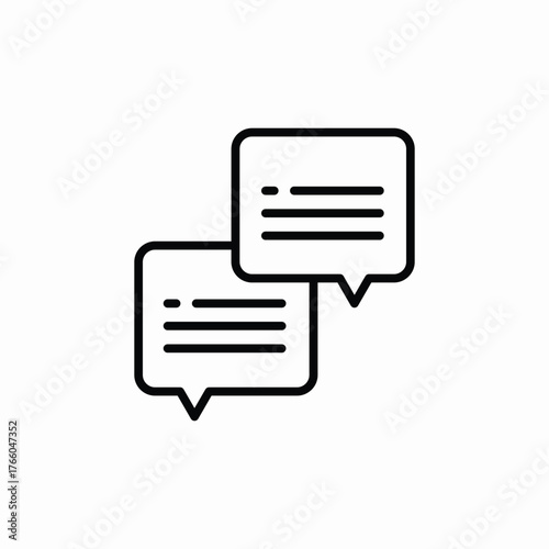 online chat conversation icon sign vector