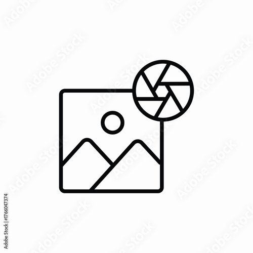 photography image shutter icon sign vector