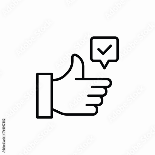 positive feedback like icon sign vector