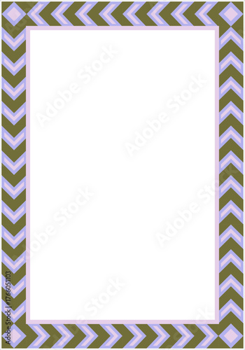 Marco vertical con flechas moradas y grises