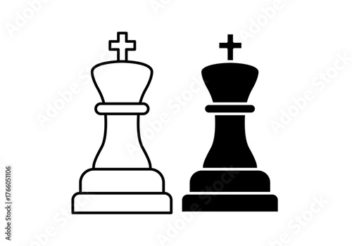 Icono negro de figuras de ajedrez negras y blancas