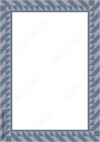 Marco vertical azul oscuro en fondo gris