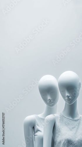 Mannequins in Display Showcasing Modern Fashion Trends in a Retail Space