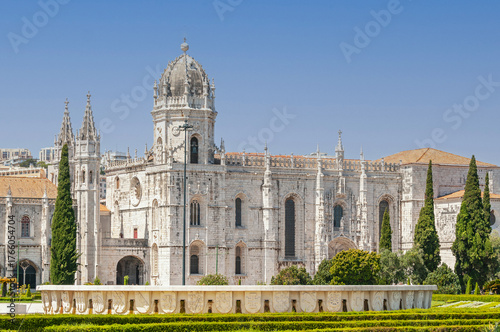 The Jeronimos Monastery a former monastery of the Order of Saint Jerome near the Tagus river in the parish of Belem, in the Lisbon Municipality, Portugal.