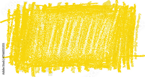 Hand-drawn yellow crayon scribble with a rough artistic texture, perfect for a background, banner, or abstract design element