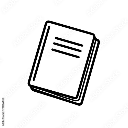 Book notebook diary journal sketchpad vector icon illustration for writing notes and creative projects design