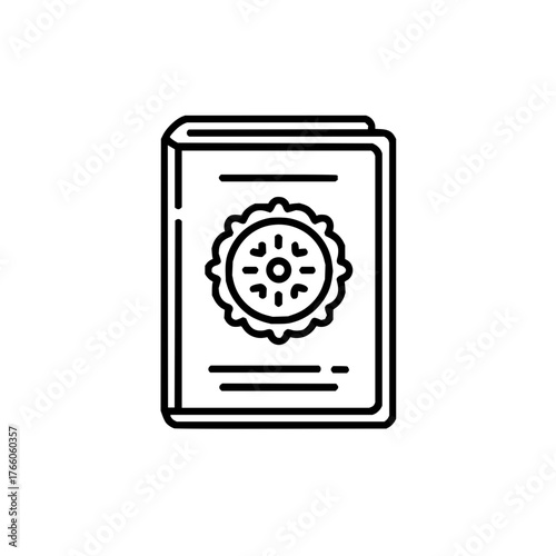 Recipe book cookbook with floral design cooking guide for baking and culinary arts kitchen reference guide