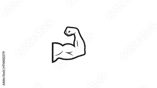 Flexed bicep clip art