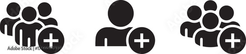 single user add icon with plus sign minimalist vector ui symbol for profile add and invite vector ai eps png jpeg