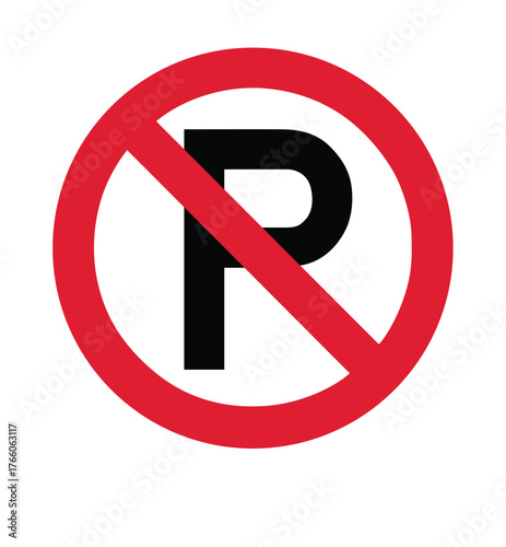 No Parking icon vactor image.eps