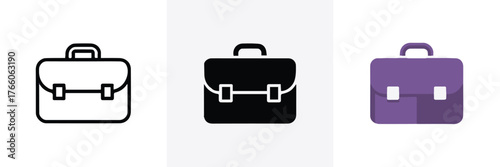 professional briefcase icon pack editable vector briefcase designs for app ui, logo, and print