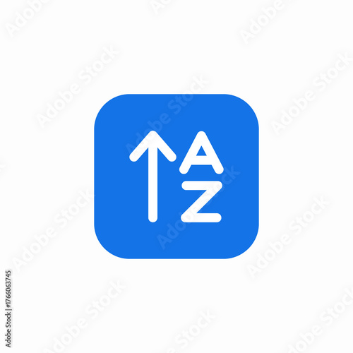 alphabet sorting icon sign vector