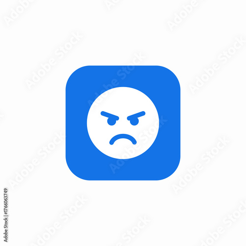 angry emoji icon sign vector
