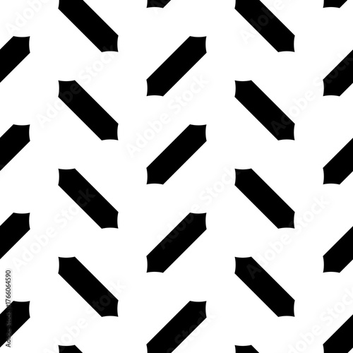 Repeated slanted shapes background. Seamless surface pattern design with polygons ornament. Tilted blocks wallpaper. Jagged figures motif. Digital paper, print. Herringbone image. Checkered vector.