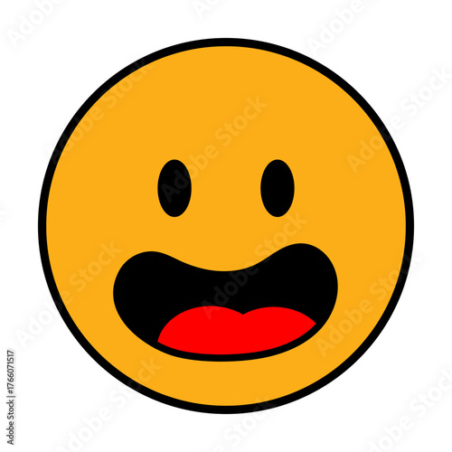 Cheerful open-mouth smiley face