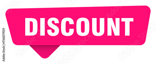 discount magenta sticker isolated on transpatent background. discount sign