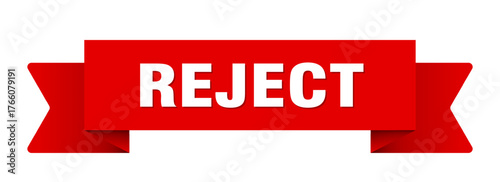 reject ribbon isolated on transparent background. reject ribbon