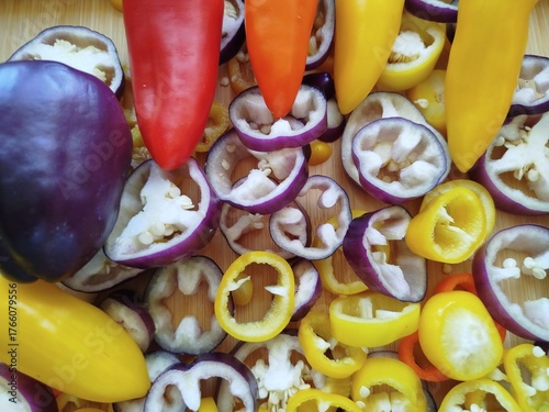 vegetables on the table