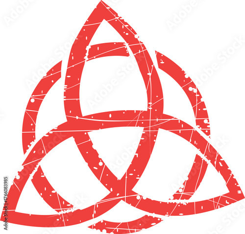 vector illustration red rubber stamp triquette symbol